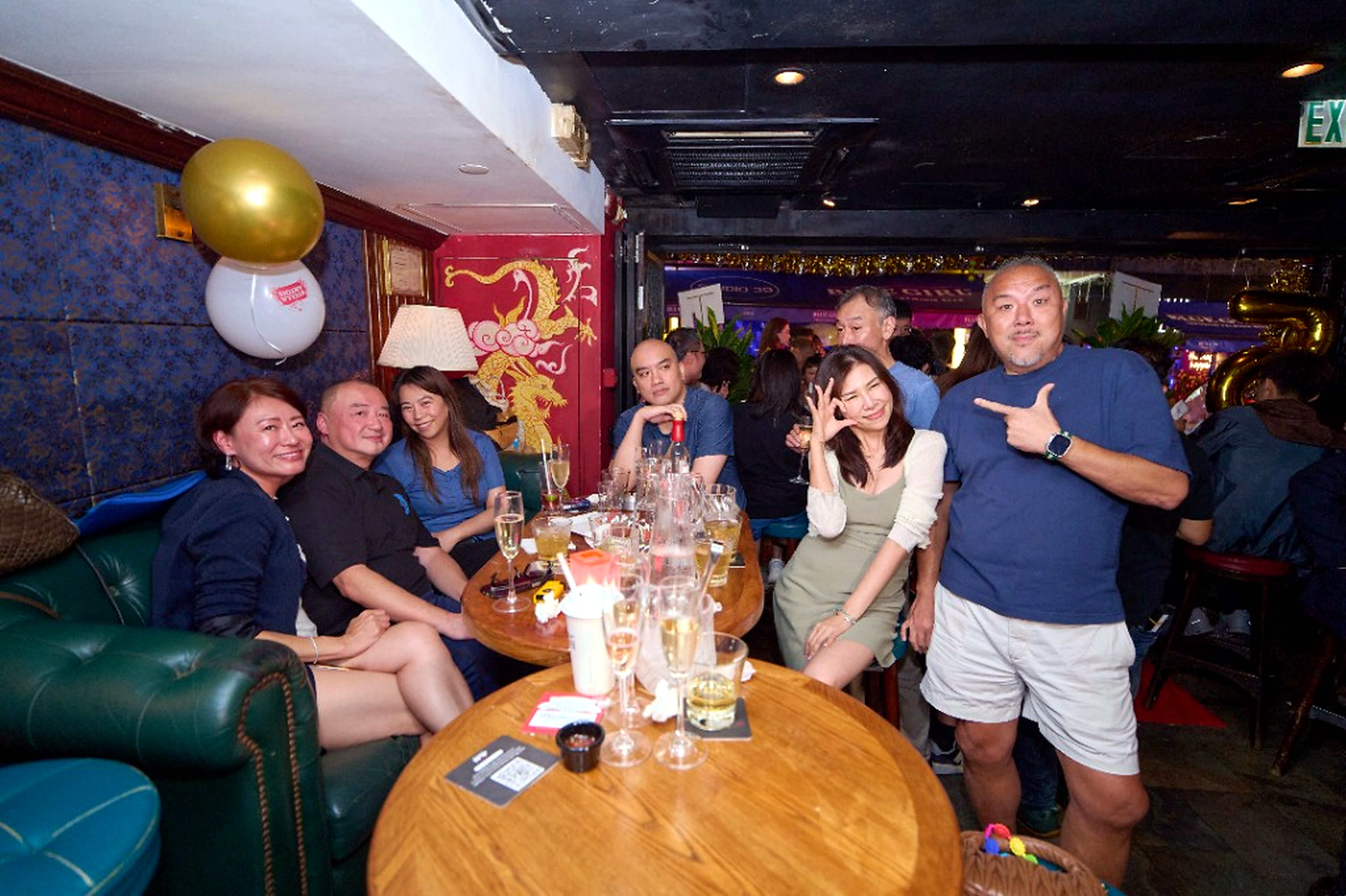 Guests celebrating at The China Bar Lan Kwai Fong